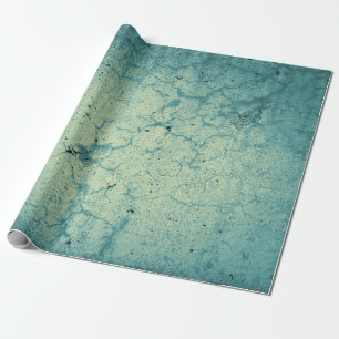 Papier Cadeau Texture Turquoise Bleu Beige Vintage Grunge Découp