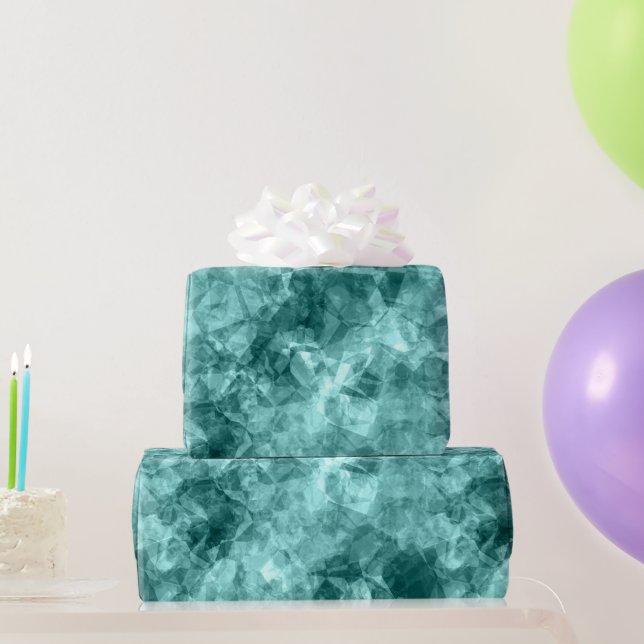 Papier Cadeau Texture turquoise découpée (Cadeaux de fête)