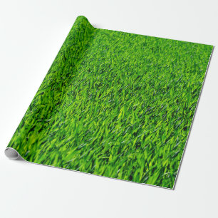 Papier Cadeau Texture verte d'herbe d'été