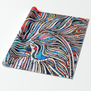 Papier Cadeau Textures brisées. Unité de la série de verre tendu
