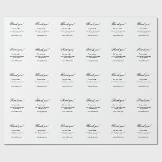 Papier Cadeau Thank you for purchase pink family business detail
