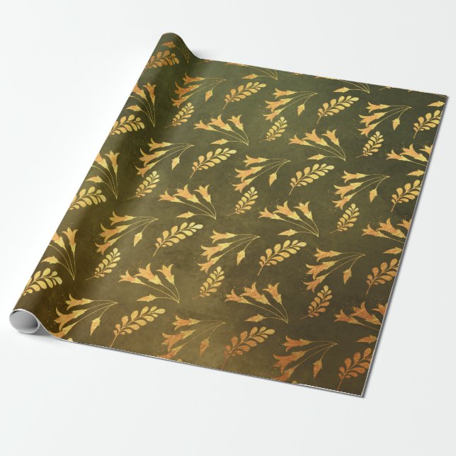 Papier Cadeau Thankesgiving Gold Foil (Déroulé)