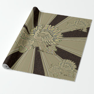 Papier Cadeau Thanksgiving Turquie sculpté -