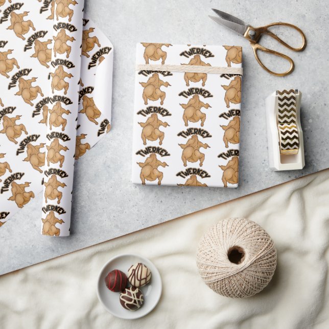 Papier Cadeau Thanksgiving Twerkey Wrapping Paper (Artisanat)