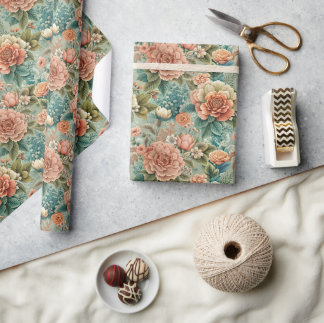 Papier Cadeau Thé à la mode rétro
