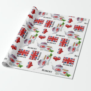 Papier Cadeau Thé britannique personnalisé
