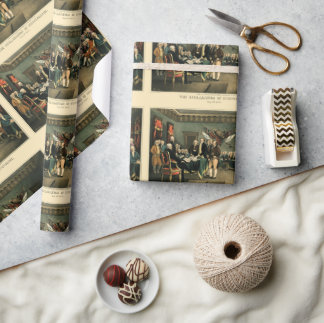 Papier Cadeau The Declaration of Independence, 1850, Restored