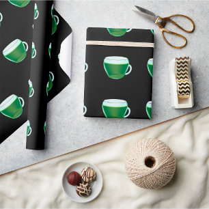 Papier Cadeau Thé Vert Matcha Verre