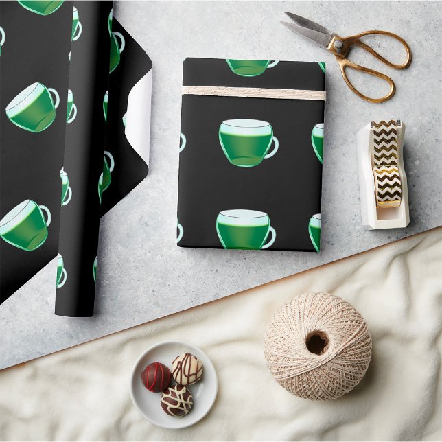 Papier Cadeau Thé Vert Matcha Verre (Créateur téléchargé)