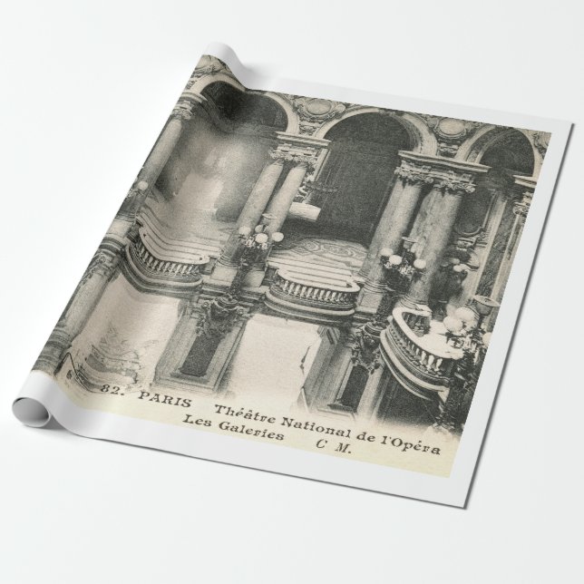 Papier Cadeau Théatre de l'opéra, cru de Paris, France (Déroulé)