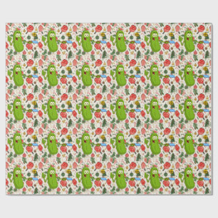 Papier Cadeau Thème de Noël de Pickleball