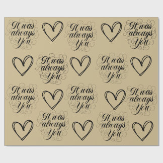 Papier Cadeau Thème d'or de l'anniversaire du mariage