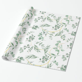 Papier Cadeau Thème Eucalyptus papier mariage