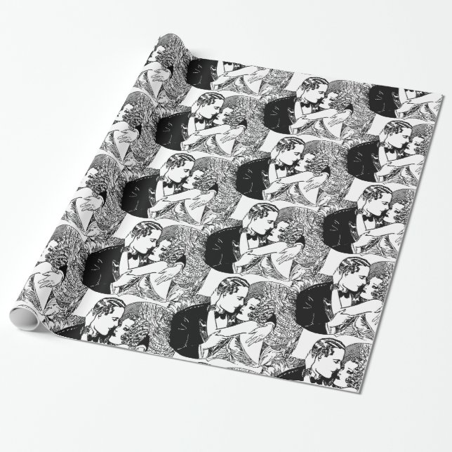 Papier Cadeau Thème Mariage de Speakeasy Roaring 20's (Déroulé)