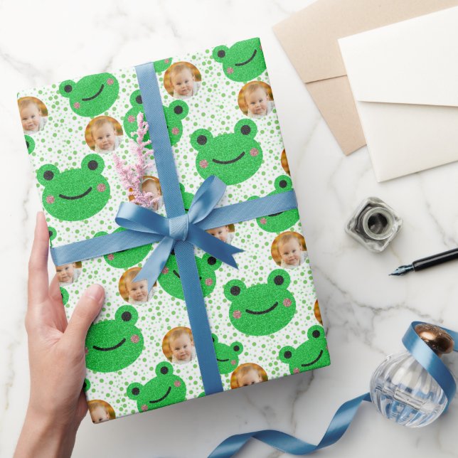 Papier Cadeau Thème Photo Face Frog (Cadeaux)