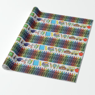 Papier Cadeau Thème scolaire personnalisable