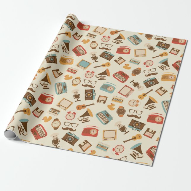Papier Cadeau Thème vintage (Déroulé)