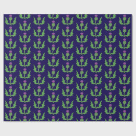 Papier Cadeau Thistle (on Blue)