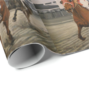 Papier Cadeau Thoroughbred Race Horse gagne Classic