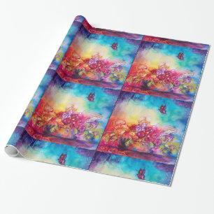 PAPIER CADEAU THUMBELINA, PANIER À FLEURS ET BOUTEILLE