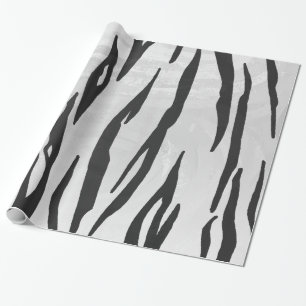 Papier Cadeau Tiger noir et blanc