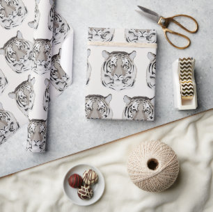 Papier Cadeau Tigre, visage de tigre, symbole de la mug 2022