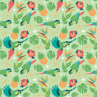 Papier Cadeau Tiki Parrot Wrapping Paper