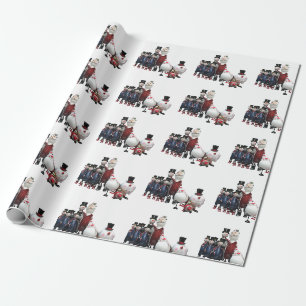 Papier Cadeau Tin Choir Personnages Traditionnels