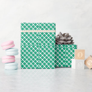 Papier Cadeau Tiny Four Leaf Clovers papier d'emballage brillant