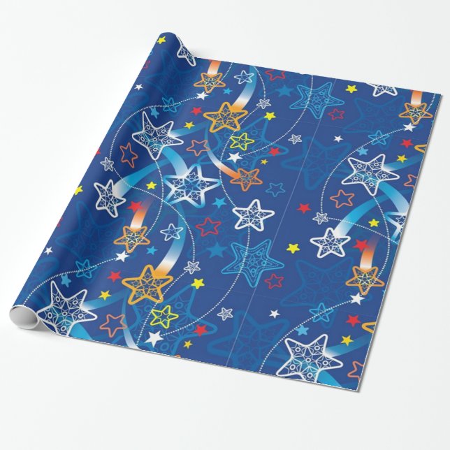 Papier Cadeau Tirer des étoiles (Déroulé)