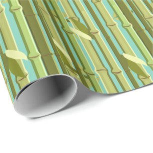 Papier Cadeau Tirs en bambou et Feuille personnalisés