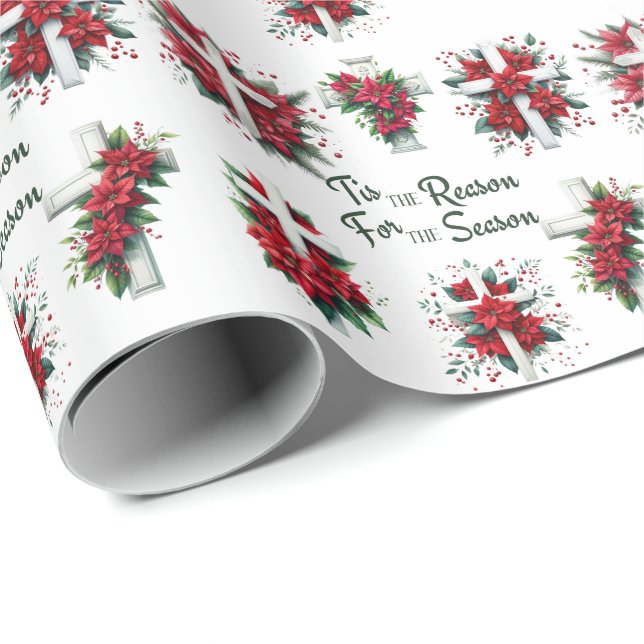 Papier Cadeau Tis The Reason For The Season (Coin rond)