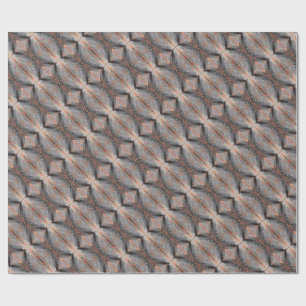 Papier Cadeau Tissage Diamant Cuivre