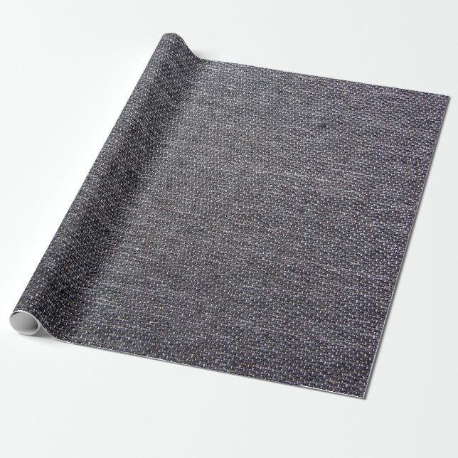 Papier Cadeau tissu gris noir (Déroulé)