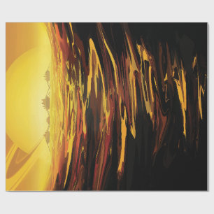 Papier Cadeau Titan la plus grande lune de la planète Saturne