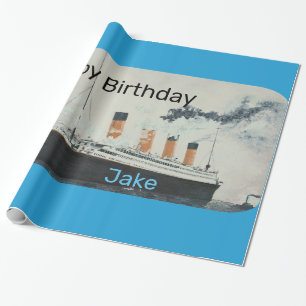 Papier Cadeau TITANIC Birthday Nom du parti