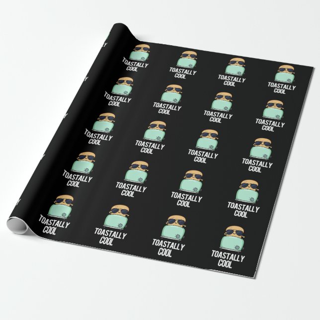 Papier Cadeau Toastal Cool Funny Toast Pun Dark BG (Déroulé)