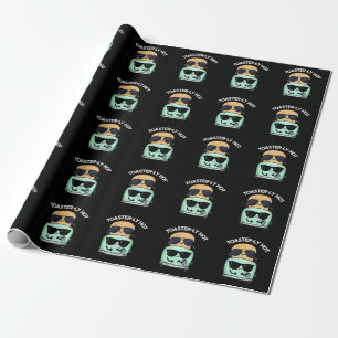 Papier Cadeau Toasterly Chaud Blague Toaster Pun Fond Sombre