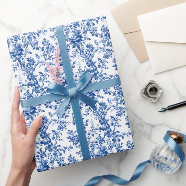 Papier Cadeau Toile Bleue Classique (Cadeaux)