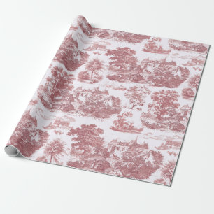 Papier Cadeau Toile de Château Vintage rose classique