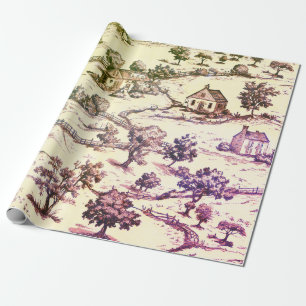 Papier Cadeau Toile de classe sur papier d'emballage agricole