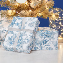 Toile-de-jouy Chinoiseries Blue Floral Pattern