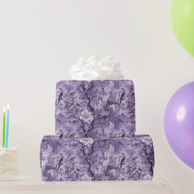 Papier Cadeau Toile violet vintage (Cadeaux de fête)