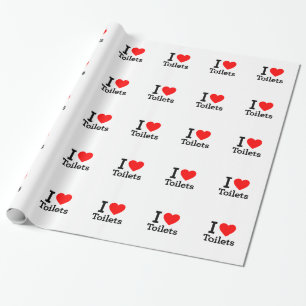 Papier Cadeau Toilettes de coeur