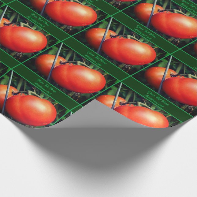 Papier Cadeau Tomates de jardin mûres personnalisées (Coin)