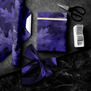 Papier Cadeau Tomber amoureux de l'automne Royal Purple Feuill