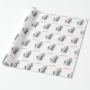 Papier Cadeau Tonnerre_Cove d'animal de marmotte cuite