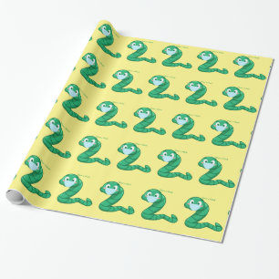 Papier Cadeau Tonnerre-Cove de Green Kawaii Worm