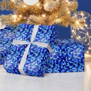 Papier Cadeau Tons de verre de couleur bleue par Shirley Taylor