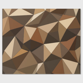 Papier Cadeau Tons Terre Géométrique Low Poly